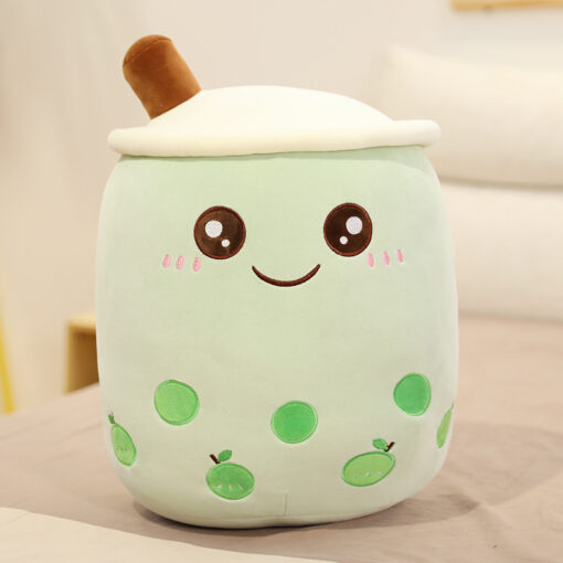Cute Fruit Drink Plush Stuffed Soft Toy- Strawberry Milk Tea Plush Boba Tea Cup Toy- Bubble Tea Pillow Cushion Kids Gift - Image 4