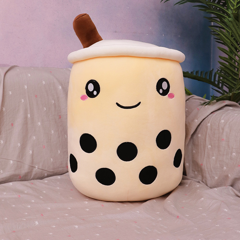 Cute Fruit Drink Plush Stuffed Soft Toy- Strawberry Milk Tea Plush Boba Tea Cup Toy- Bubble Tea Pillow Cushion Kids Gift - Image 3