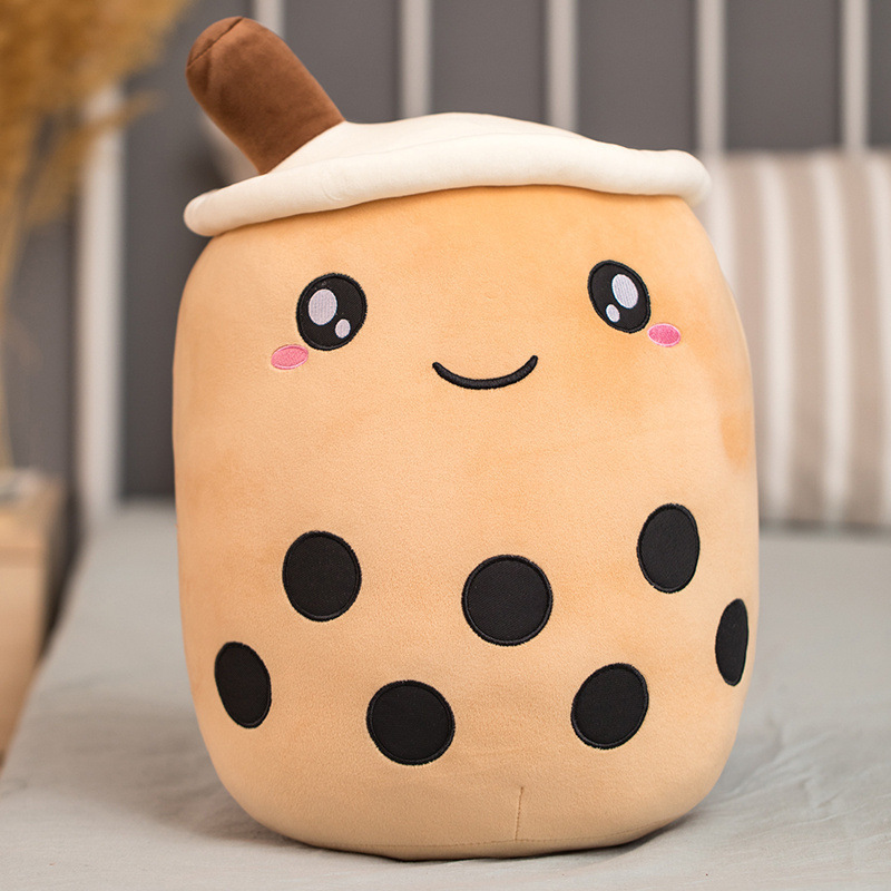 Cute Fruit Drink Plush Stuffed Soft Toy- Strawberry Milk Tea Plush Boba Tea Cup Toy- Bubble Tea Pillow Cushion Kids Gift - Image 2