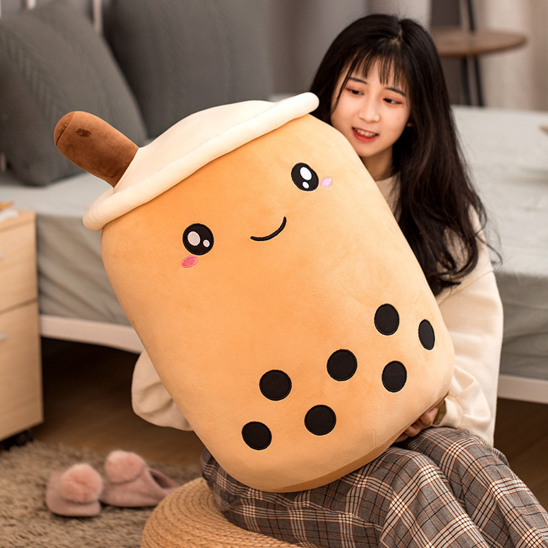 Cute Fruit Drink Plush Stuffed Soft Toy- Strawberry Milk Tea Plush Boba Tea Cup Toy- Bubble Tea Pillow Cushion Kids Gift - Image 7
