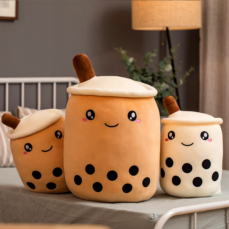 Cute Fruit Drink Plush Stuffed Soft Toy- Strawberry Milk Tea Plush Boba Tea Cup Toy- Bubble Tea Pillow Cushion Kids Gift - Image 9