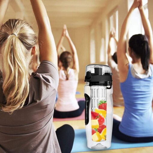 32Oz Fruit Infusing Infuser Water Bottle Water Fruit Bottle BPA Free Plastic Sport Fruit Infuser Water Bottles With Infuser Juice Shaker Drink Bottle Of Water - Image 5